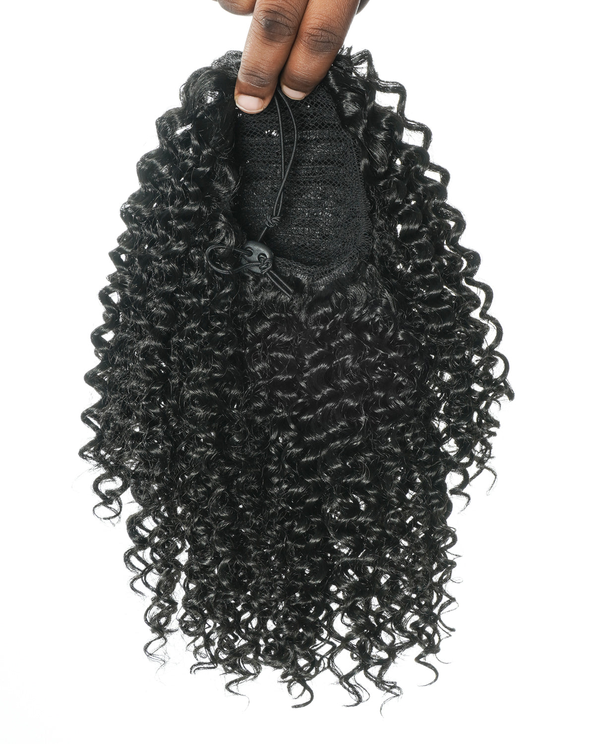 Water Wave Drawstring Ponytail – Premium Human Hair Blend – Instant Curly Extension