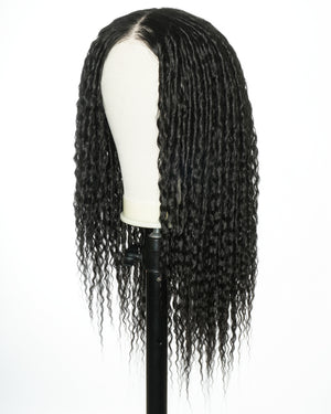 Air Spiral Wave 22" 13*6 Lace Frontal Blend Human Hair Wig