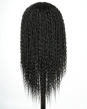 Air Spiral Wave 22" 13*6 Lace Frontal Blend Human Hair Wig
