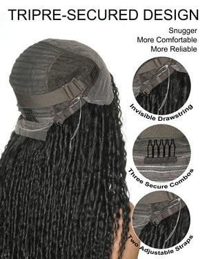 Air Spiral Wave 22" 13*6 Lace Frontal Blend Human Hair Wig