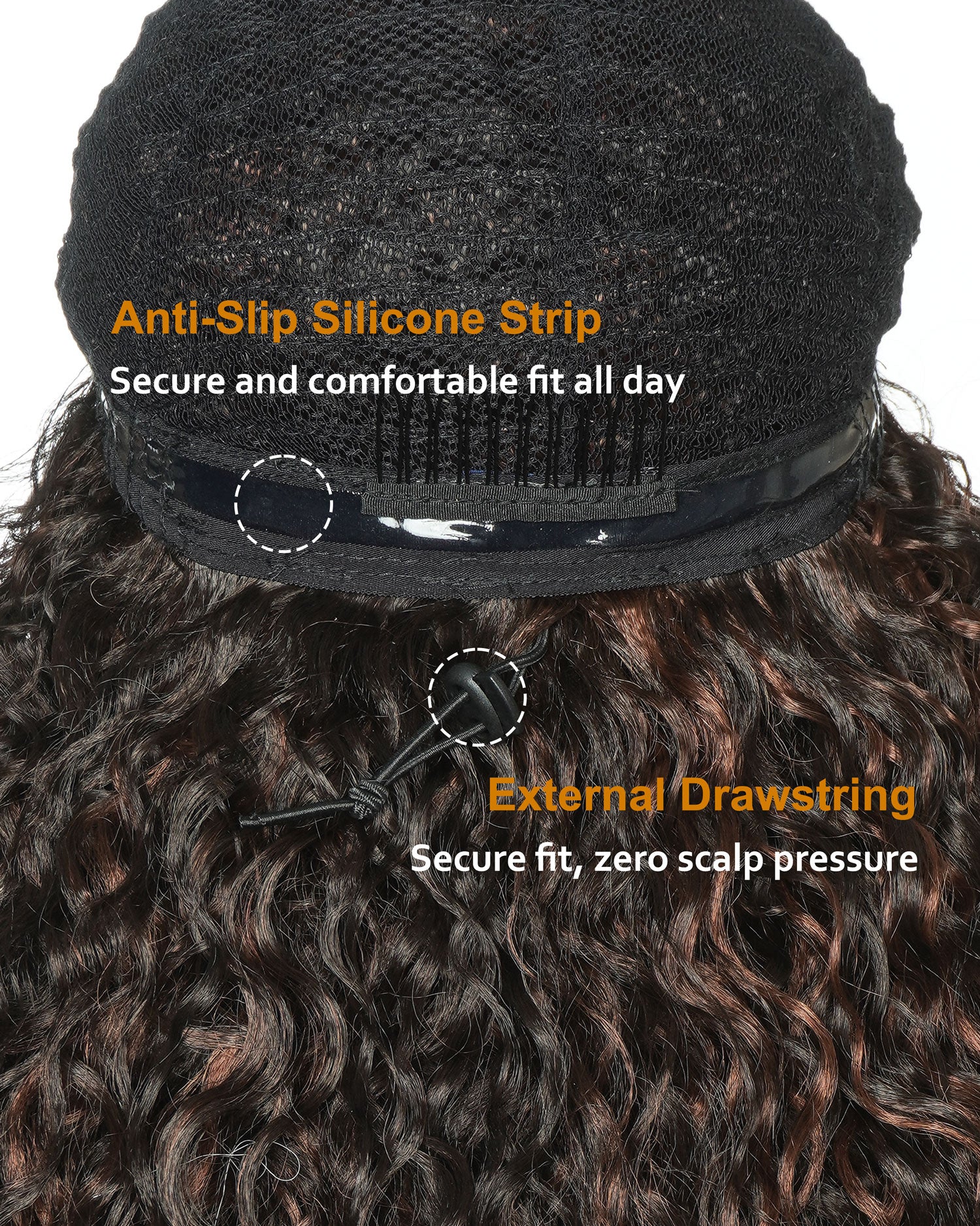 20" Curly Hair Half Wig