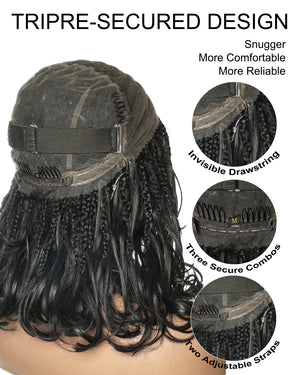 12" French Curls Full Lace Boho Box Braided Wig