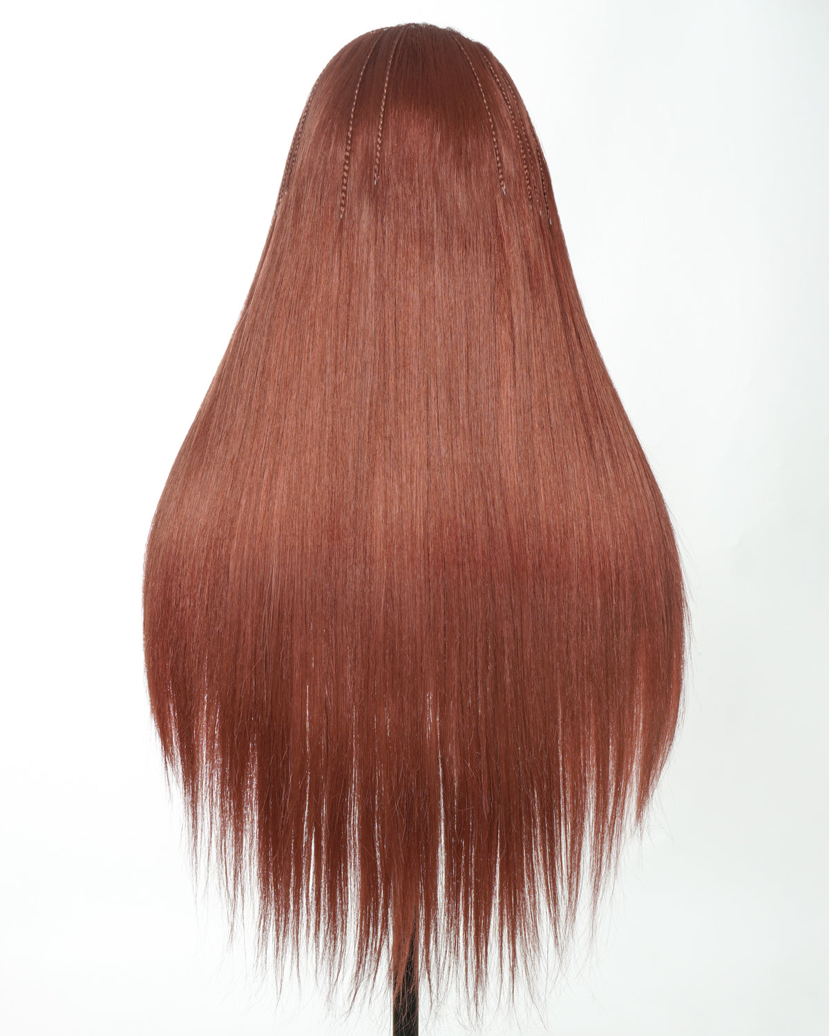 30" Lace Frontal Boho Braided Wig Ginger Color