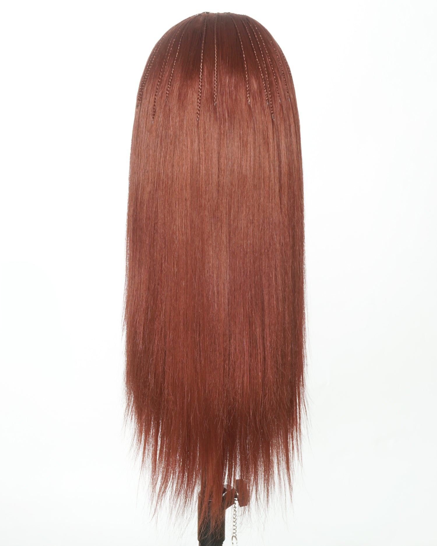 30" Lace Frontal Boho Braided Wig Ginger Color