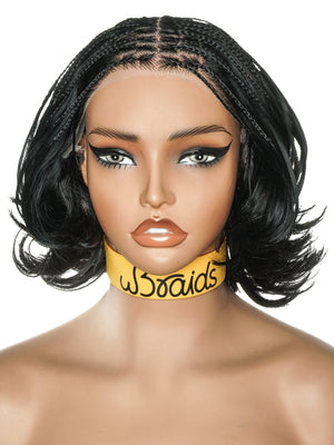 10" French Curls Lace Frontal Bobo Braided Wig