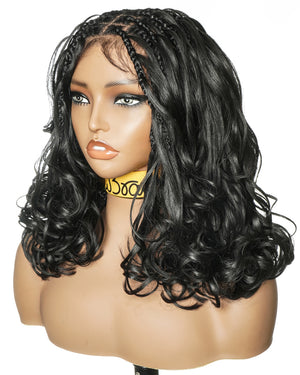 12" French Curls Full Lace Boho Box Braided Wig