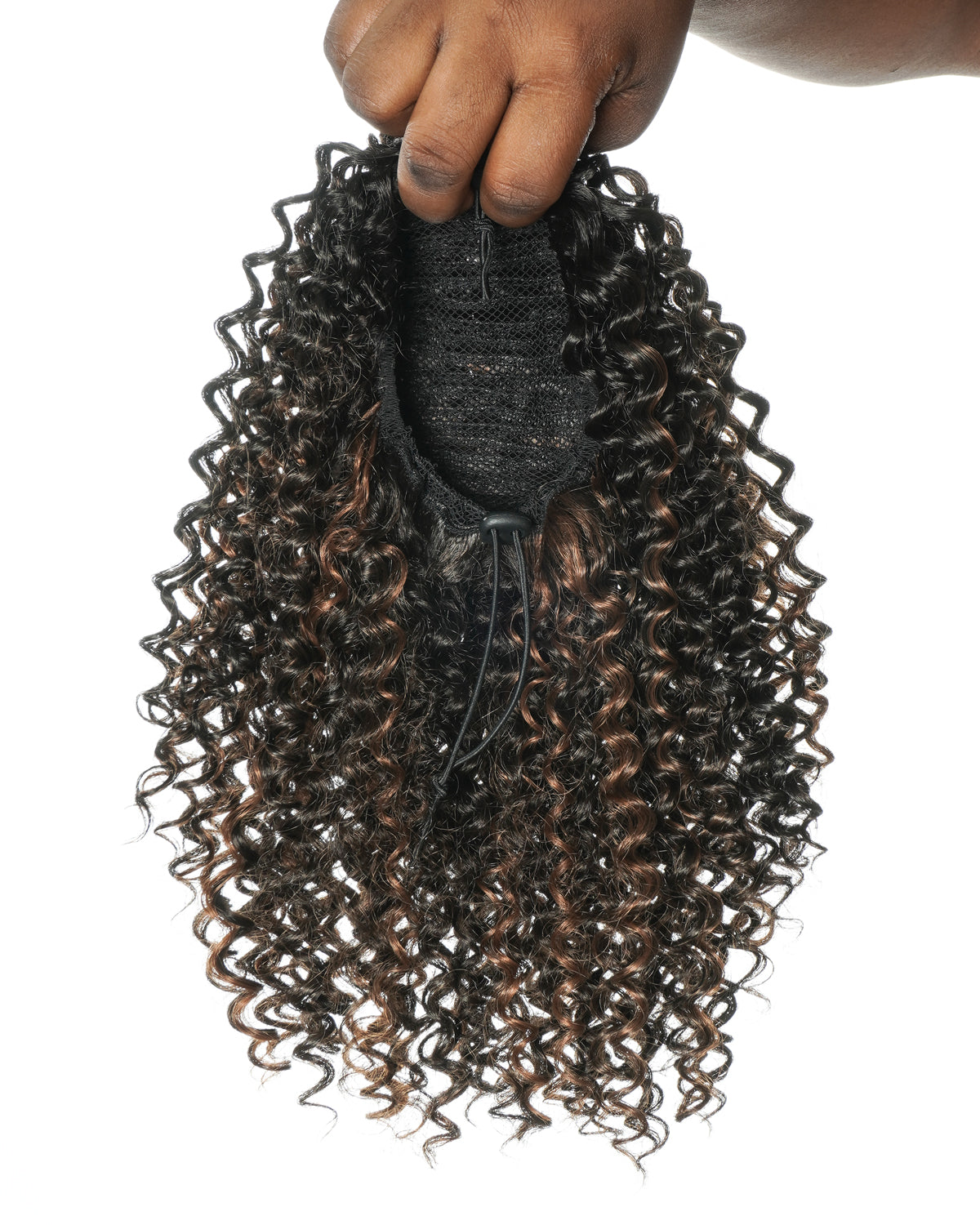 Water Wave Drawstring Ponytail – Premium Human Hair Blend – Instant Curly Extension