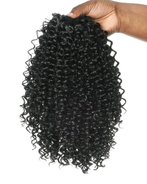Water Wave Drawstring Ponytail – Premium Human Hair Blend – Instant Curly Extension