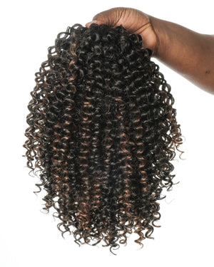 Water Wave Drawstring Ponytail – Premium Human Hair Blend – Instant Curly Extension