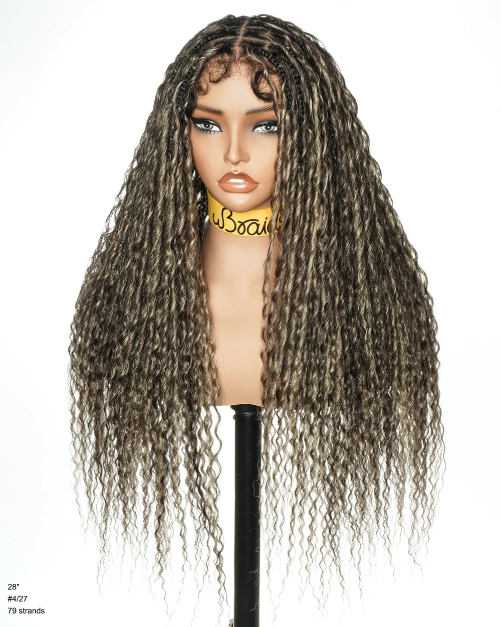 28" Boho Box Braided Wig – Swiss HD Lace 13x6 Frontal – Tangleless Air Spiral Curls