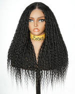 Air Spiral Wave 22" 13*6 Lace Frontal Blend Human Hair Wig