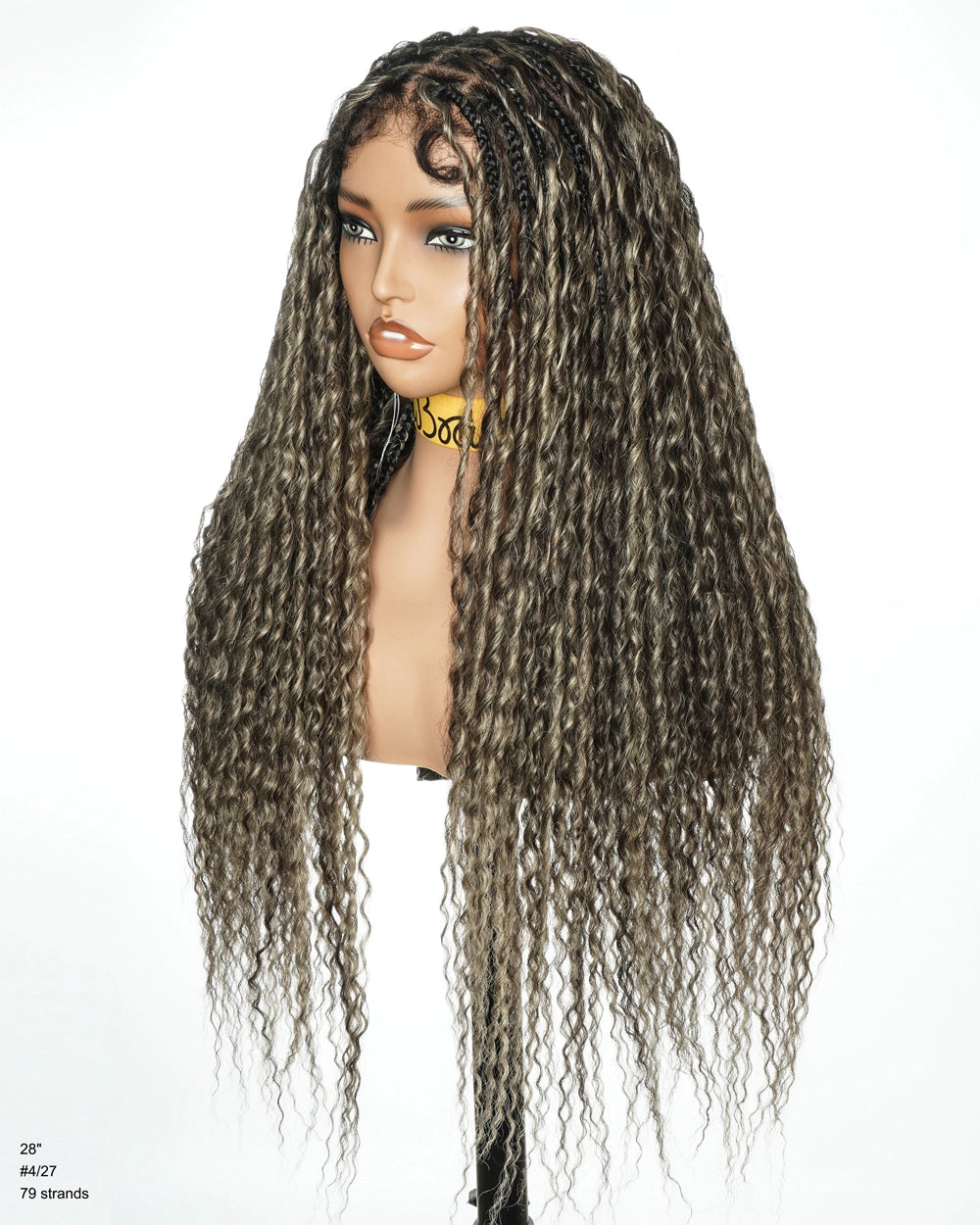 28" Boho Box Braided Wig – Swiss HD Lace 13x6 Frontal – Tangleless Air Spiral Curls