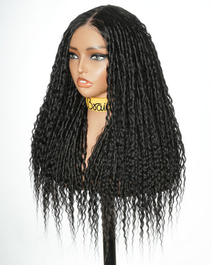 Air Spiral Wave 22" 13*6 Lace Frontal Blend Human Hair Wig