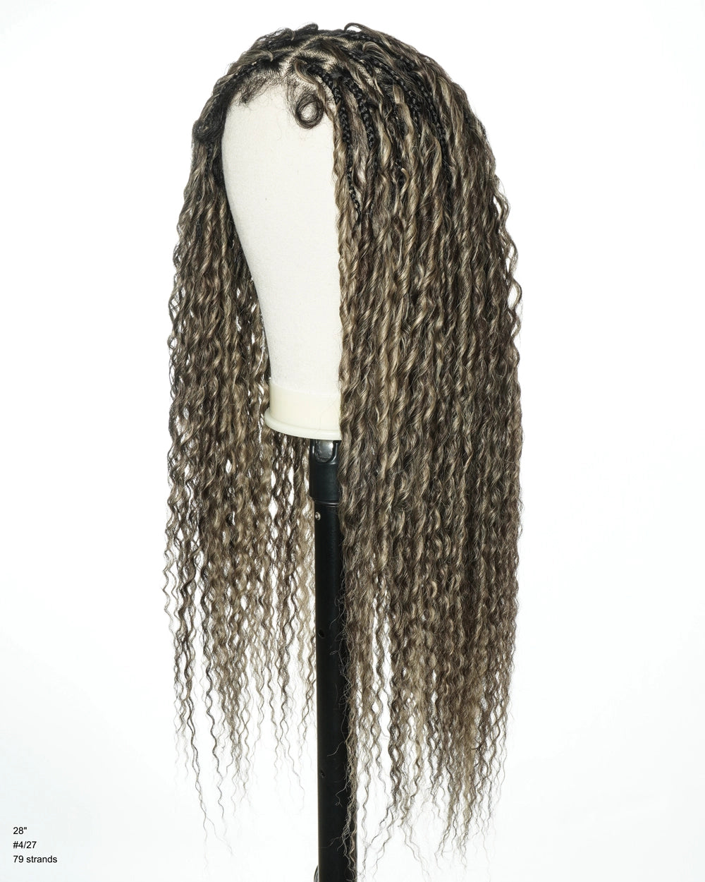 28" Boho Box Braided Wig – Swiss HD Lace 13x6 Frontal – Tangleless Air Spiral Curls