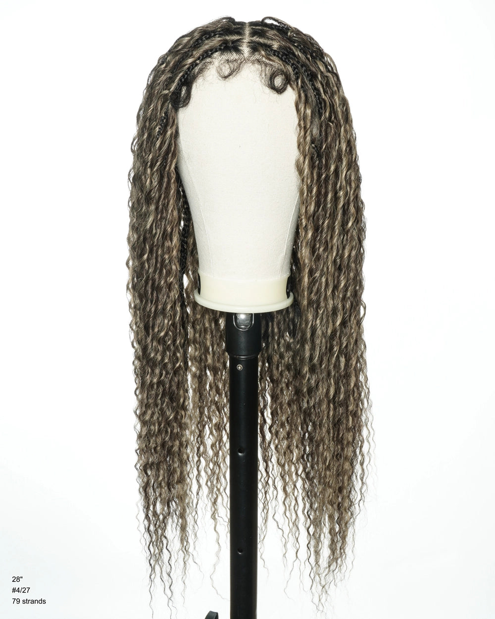 28" Boho Box Braided Wig – Swiss HD Lace 13x6 Frontal – Tangleless Air Spiral Curls