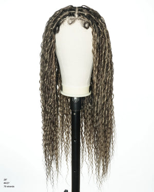 28" Boho Box Braided Wig – Swiss HD Lace 13x6 Frontal – Tangleless Air Spiral Curls