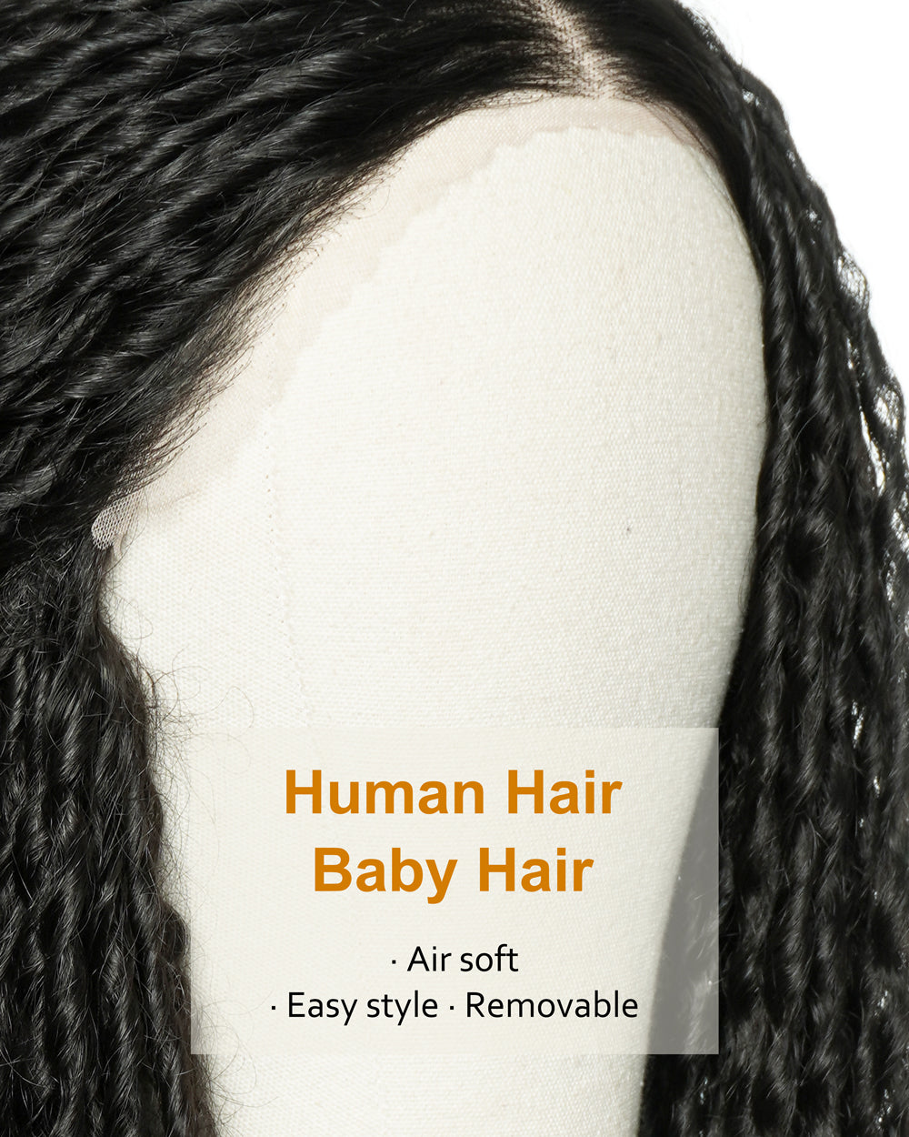 Air Spiral Wave 22" 13*6 Lace Frontal Blend Human Hair Wig