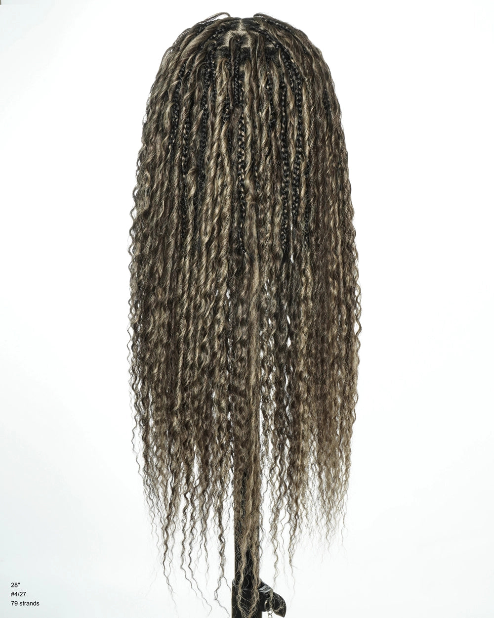 28" Boho Box Braided Wig – Swiss HD Lace 13x6 Frontal – Tangleless Air Spiral Curls
