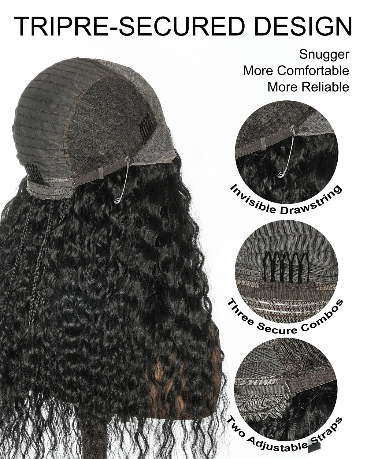 22" Lace Frontal Super Wave Boho Braided Wig