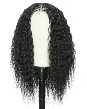 22" Lace Frontal Super Wave Boho Braided Wig