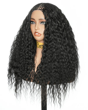 22" Lace Frontal Super Wave Boho Braided Wig