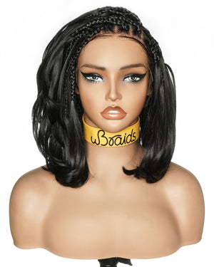 12" French Curls Blend Human Hair Boho Box Braided Wig