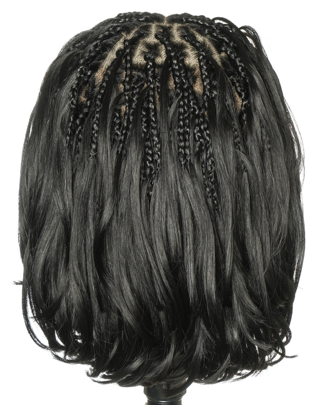 12" French Curls Blend Human Hair Boho Box Braided Wig