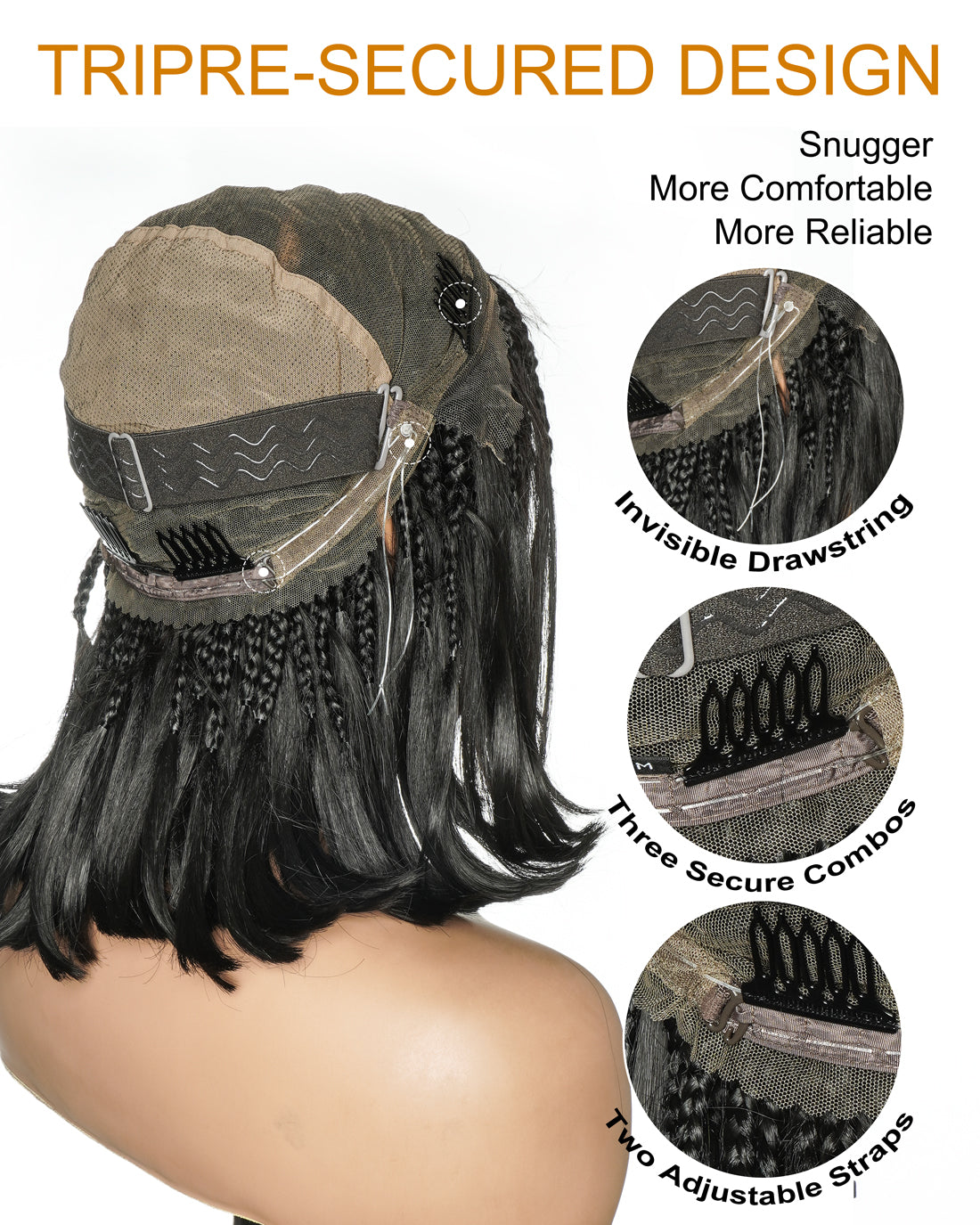 12" French Curls Blend Human Hair Boho Box Braided Wig