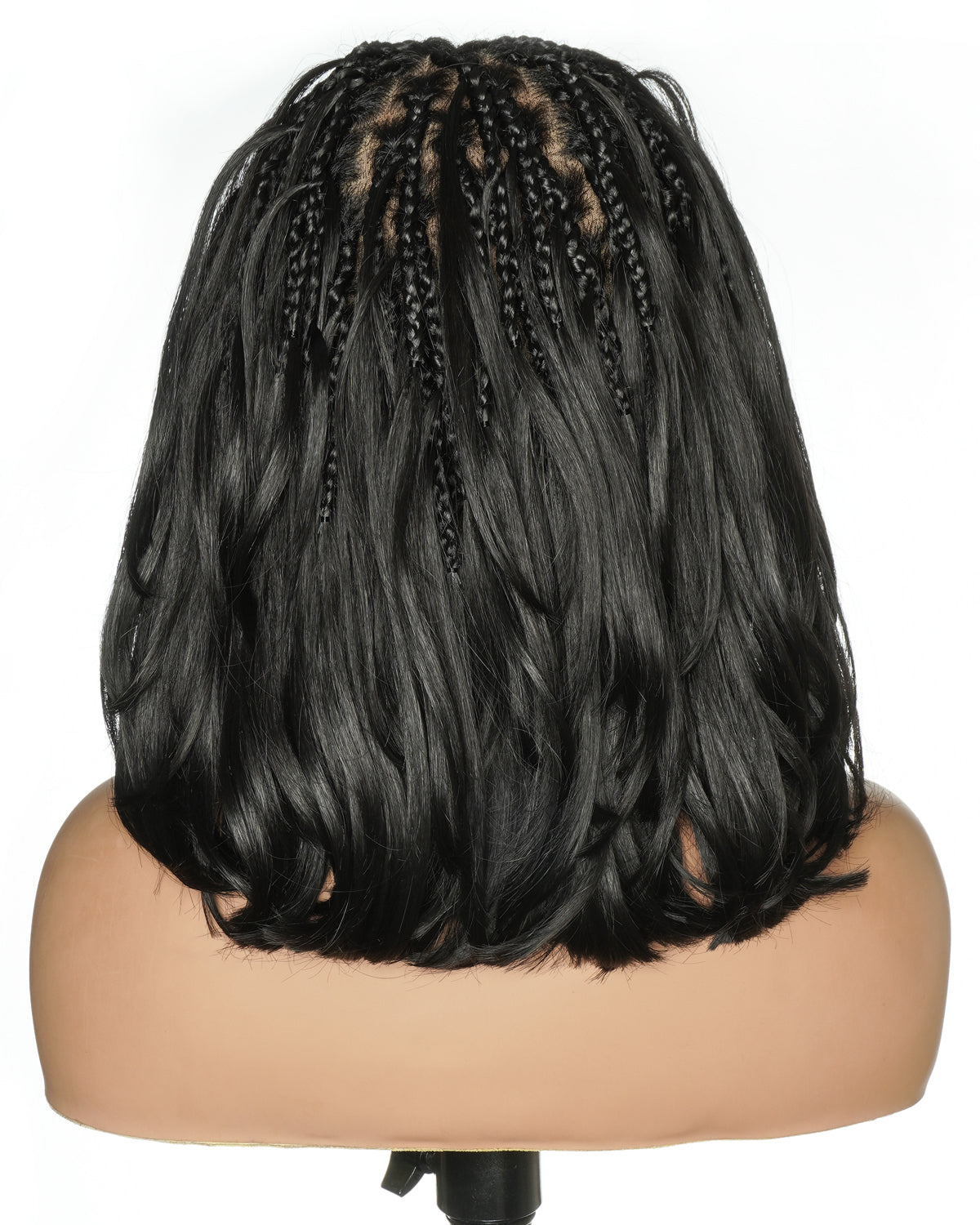 12" French Curls Blend Human Hair Boho Box Braided Wig