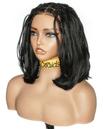 12" French Curls Blend Human Hair Boho Box Braided Wig