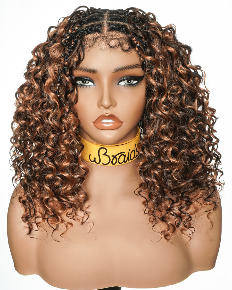 uBraids 14" Deep Wave Knotless Boho Box Braided Wig