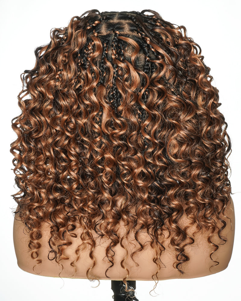 uBraids 14" Deep Wave Knotless Boho Box Braided Wig