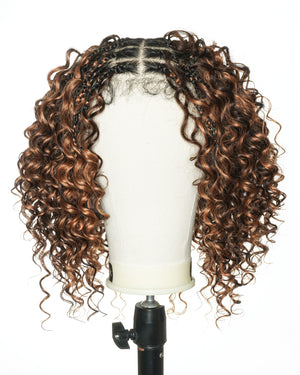 uBraids 14" Deep Wave Knotless Boho Box Braided Wig