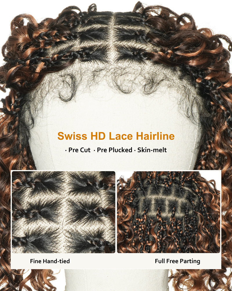 uBraids 14" Deep Wave Knotless Boho Box Braided Wig