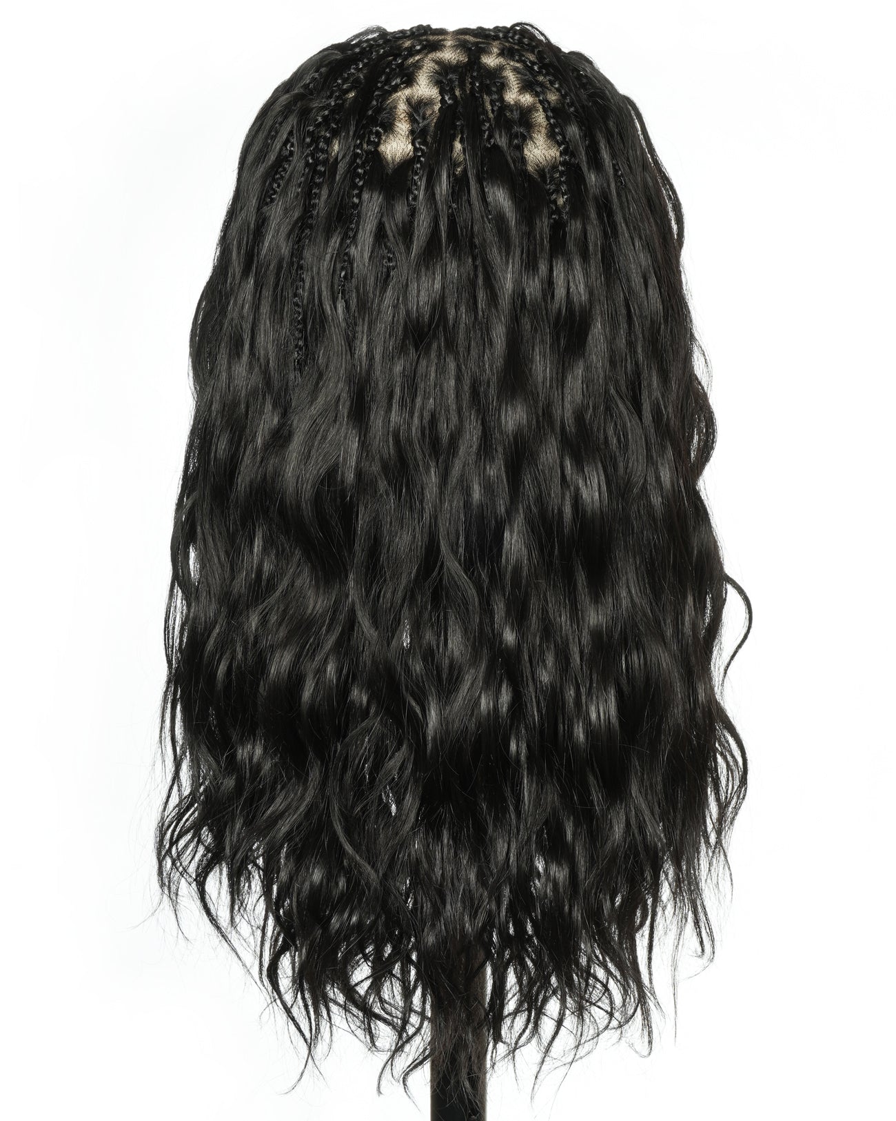 uBraids 24" Full Lace Glueless Blend Human Hair Loose Body Wave Curls Boho Box Braided Wig