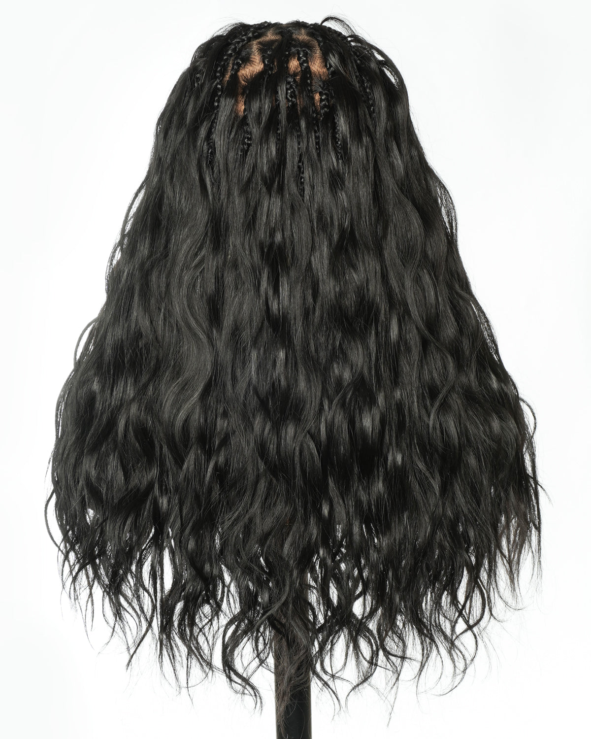 uBraids 24" Full Lace Glueless Blend Human Hair Loose Body Wave Curls Boho Box Braided Wig