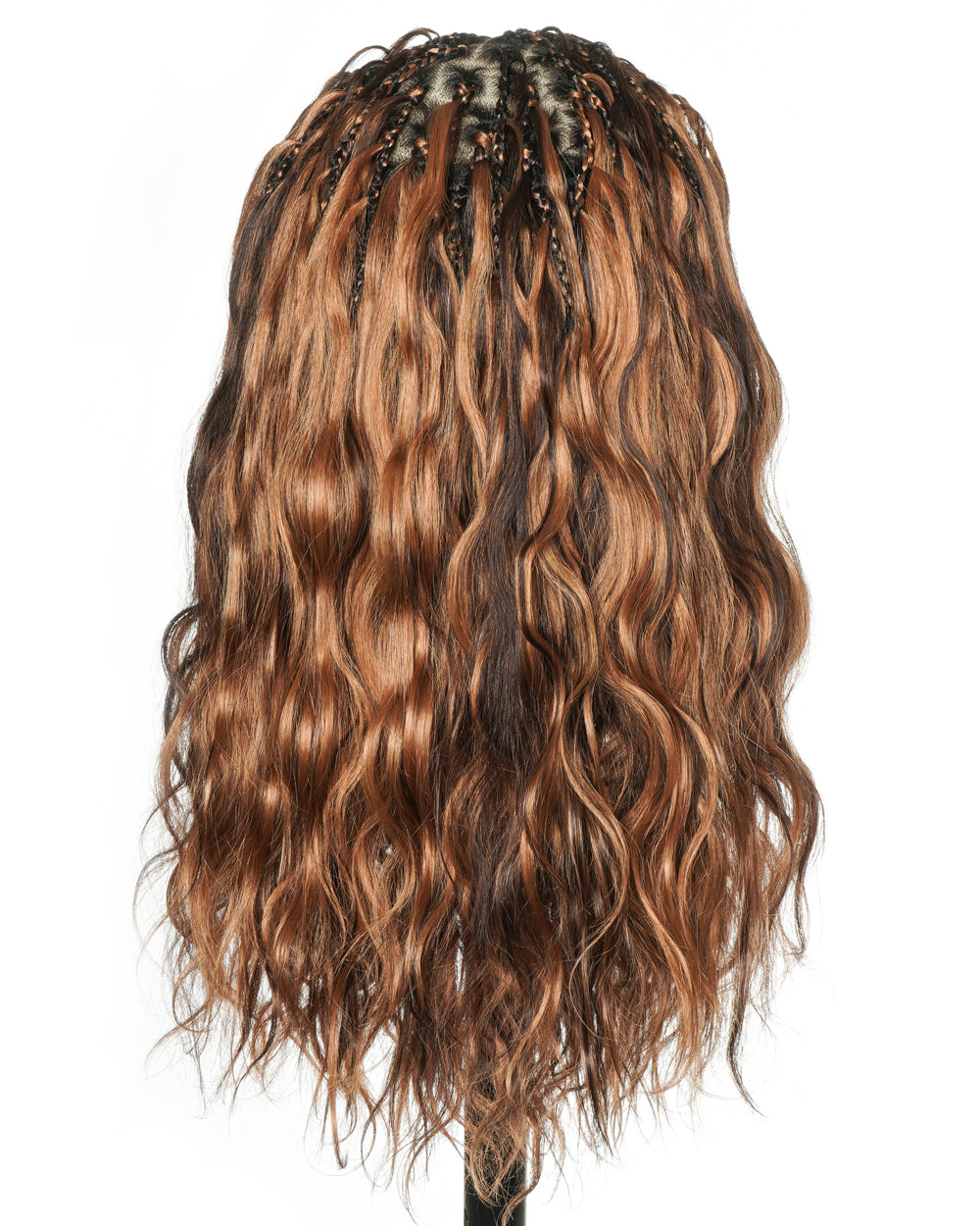 uBraids 24" Full Lace Glueless Blend Human Hair Loose Body Wave Curls Boho Box Braided Wig