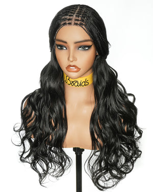22" Lace Frontal Body Wave Boho Braided Wig
