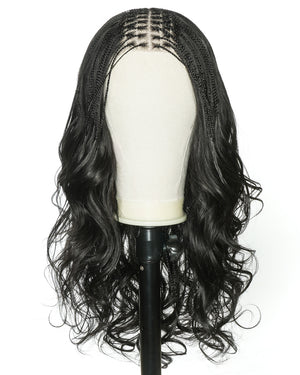 22" Lace Frontal Body Wave Boho Braided Wig