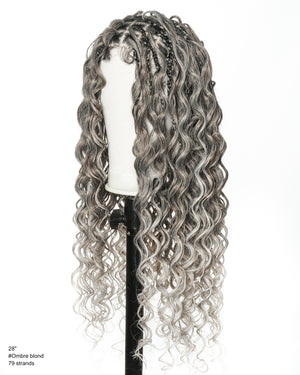 30" Blend Blond Loose Body Knotless Boho Box Braided Wig