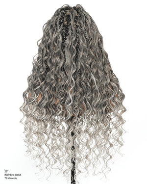 30" Blend Blond Loose Body Knotless Boho Box Braided Wig