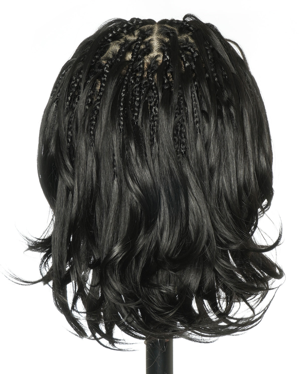 uBraids 14" French Curls Swiss HD Full Lace Boho Box Braided Wig with Human Hair Baby Hair & Drawstring Front and Back