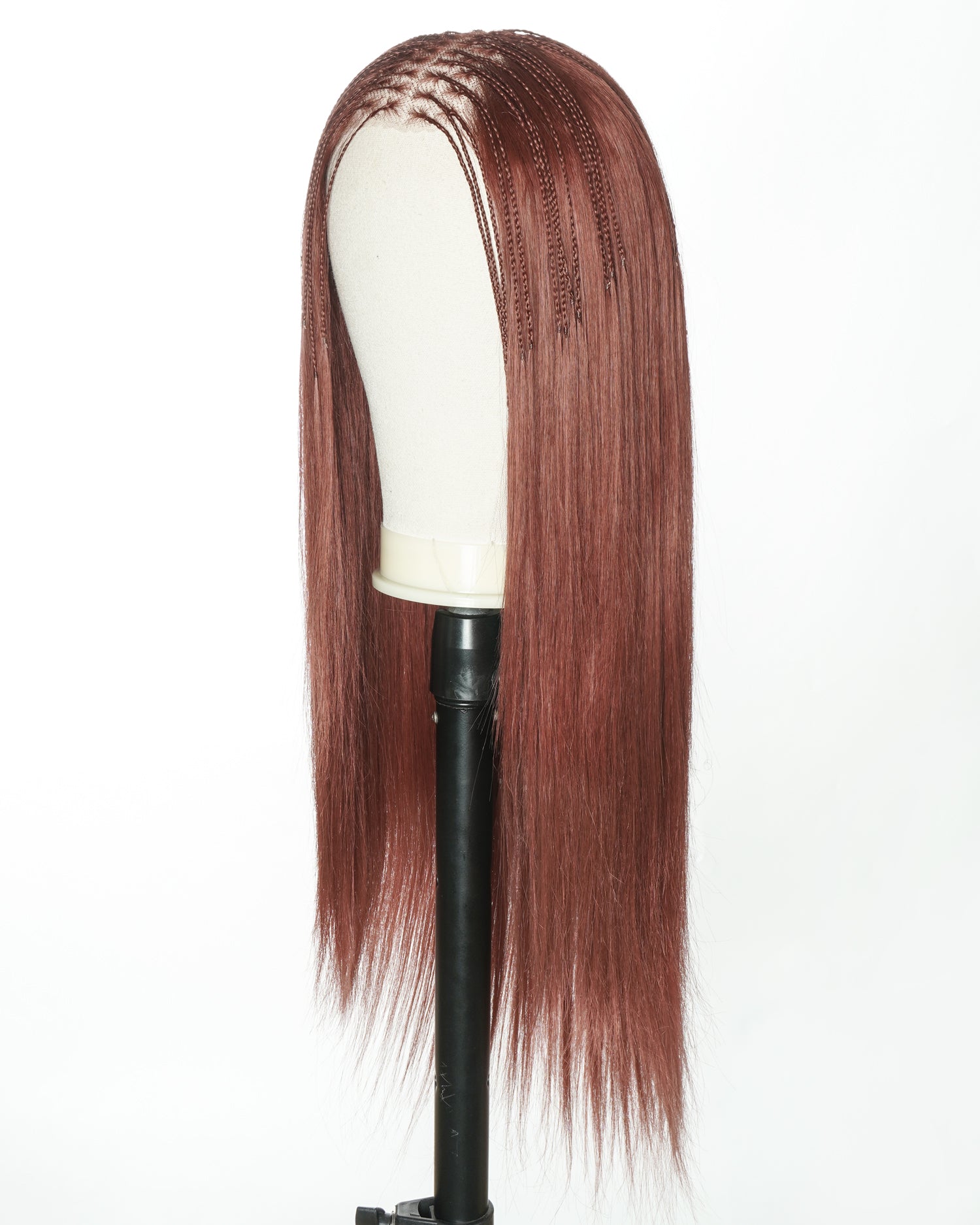 30" Lace Frontal Boho Braided Wig Ginger Color