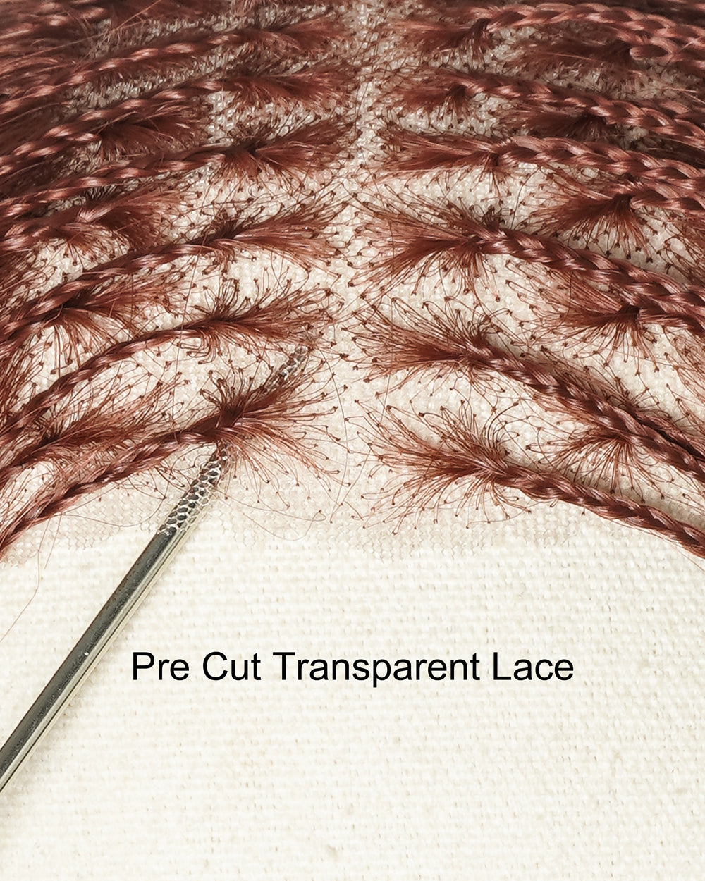 30" Lace Frontal Boho Braided Wig Ginger Color