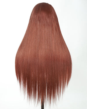 30" Lace Frontal Boho Braided Wig Ginger Color