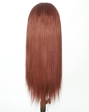 30" Lace Frontal Boho Braided Wig Ginger Color
