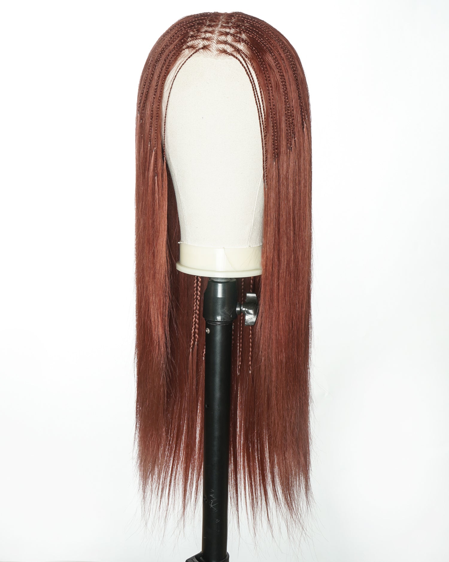 30" Lace Frontal Boho Braided Wig Ginger Color